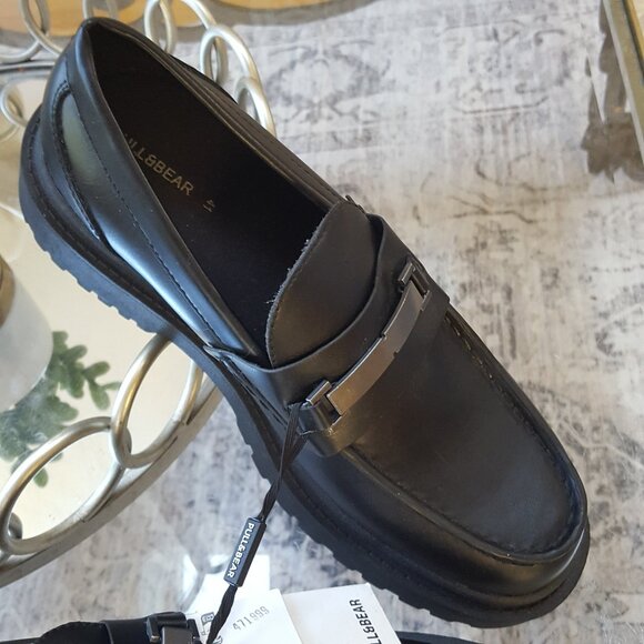 NWT! PULL & BEAR Chunky VEGAN LOAFERS - Picture 2 of 5